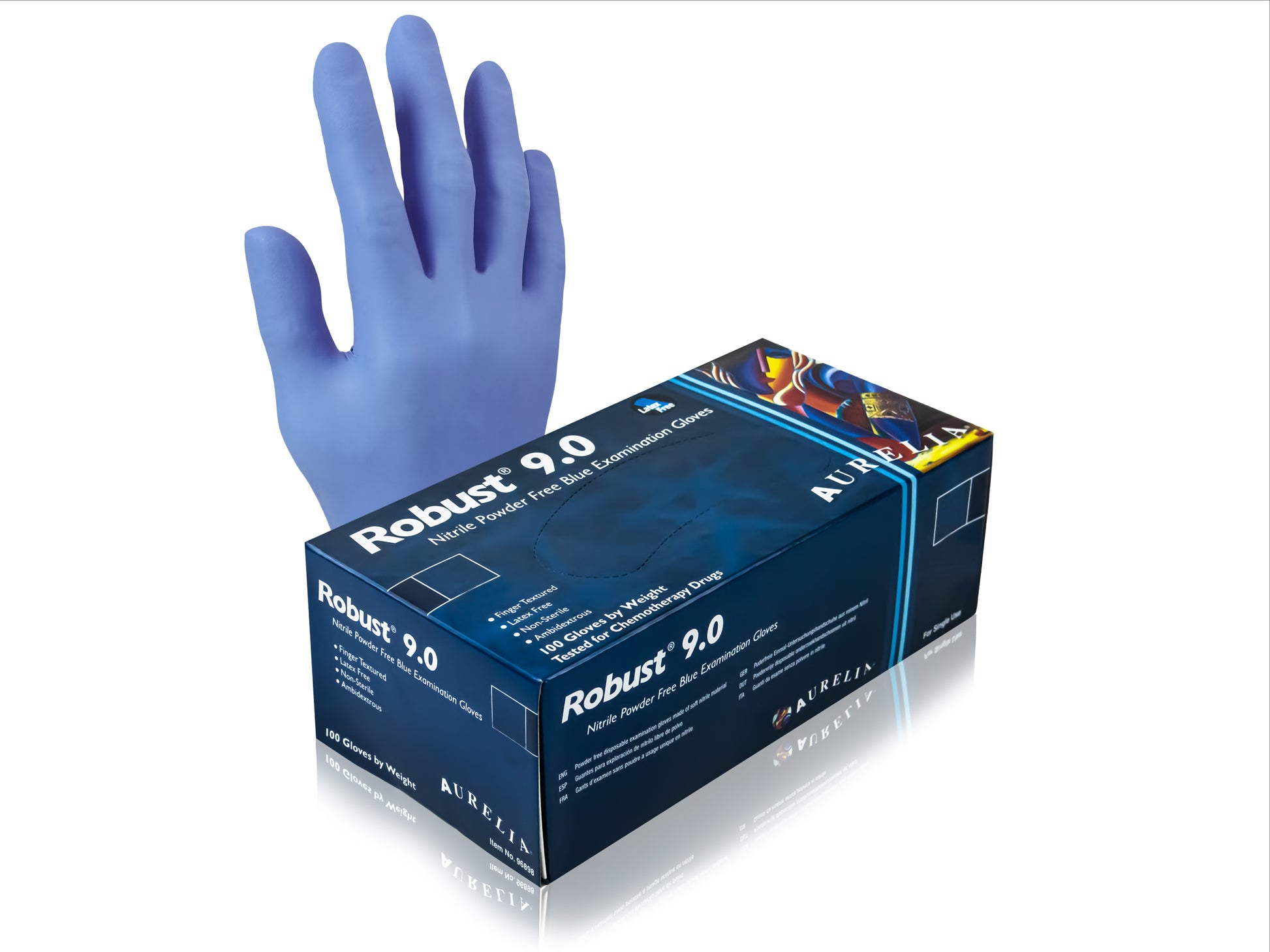 Aurelia® Robust 9.0 Nitrile Gloves - Large - Pack of 100 - Aurelia Gloves