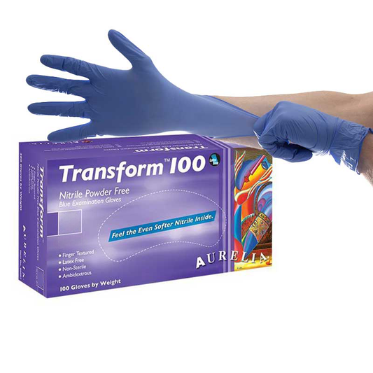 Aurelia ® Transform ® - Thin Powder-Free Nitrile Examination Gloves - XS - x100 - 