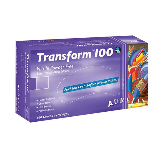Aurelia ® Transform ® - Thin Powder-Free Nitrile Examination Gloves - XS - x100 - 