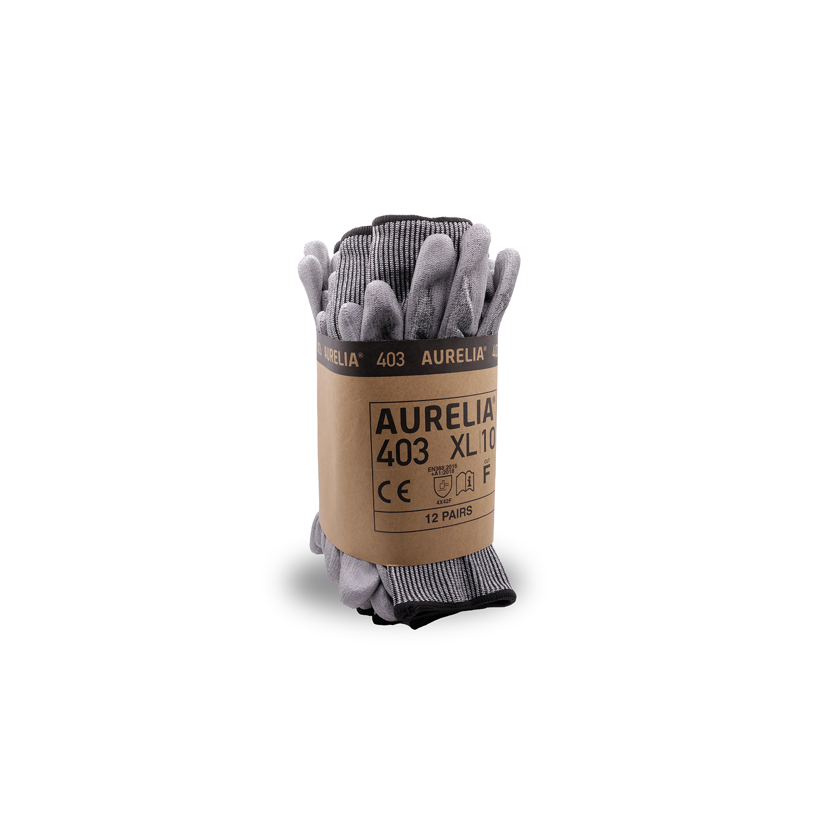 AURELIA 403 - Cut F Protective Glove with Grey PU Coating - 