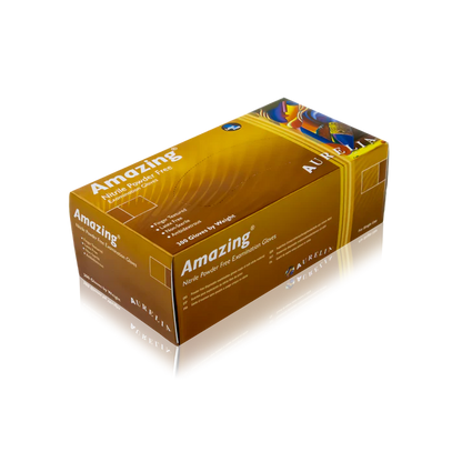 Amazing Finger-Textured Nitrile Powder-Free Examination Gloves - Box of 300 - Extra Large - 