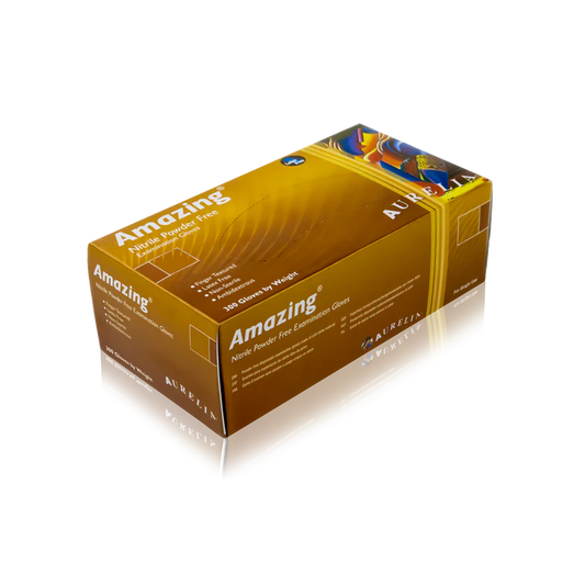 Amazing Finger-Textured Nitrile Powder-Free Examination Gloves - Box of 300 - Extra Large - 