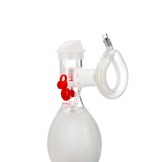 Ambu SPUR II Infant, with pressure limiting valve, patient valve, O2 tube reservoir and disposable face mask size 0 - 
