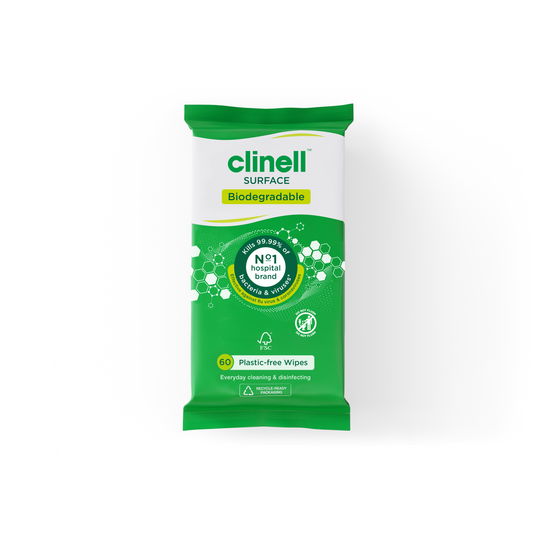 Clinell Universal Wipes (60 Wipes Per Pack) Plastic Free Biodegradable - 