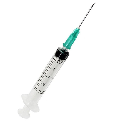 Terumo 3-part Syringe with Needle - 3ml, 23G - Box of 10 - 