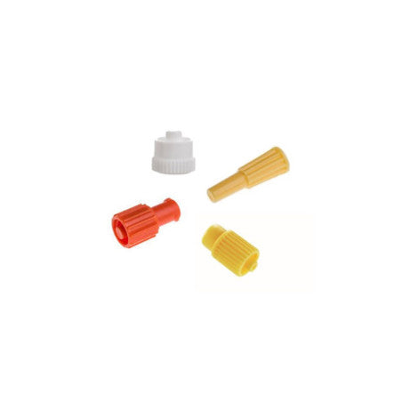 Protection Cap for Luer Slip Syringes, Yellow (Male/Female) - Box of 100 - 