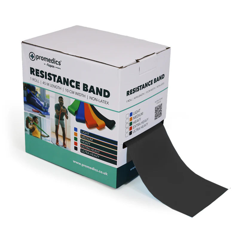 Resistance band non latex Green  Heavy 3.5mm  2.5mm thick x 10cm wide x 45m long - 