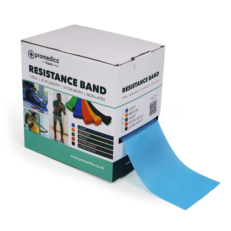 Orange Medium Resistance Band - 3mm thick x 10cm wide x 45m long - 