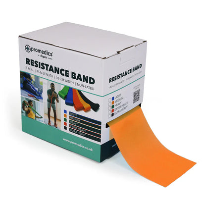 Red Extra Heavy Resistance Band - 4mm thick x 10cm wide x 45m long - 
