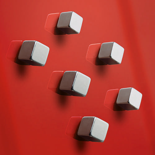 C5 "Strong" Silver Cube Design Magnets 10mm x 10mm x 10mm - Pack of 6