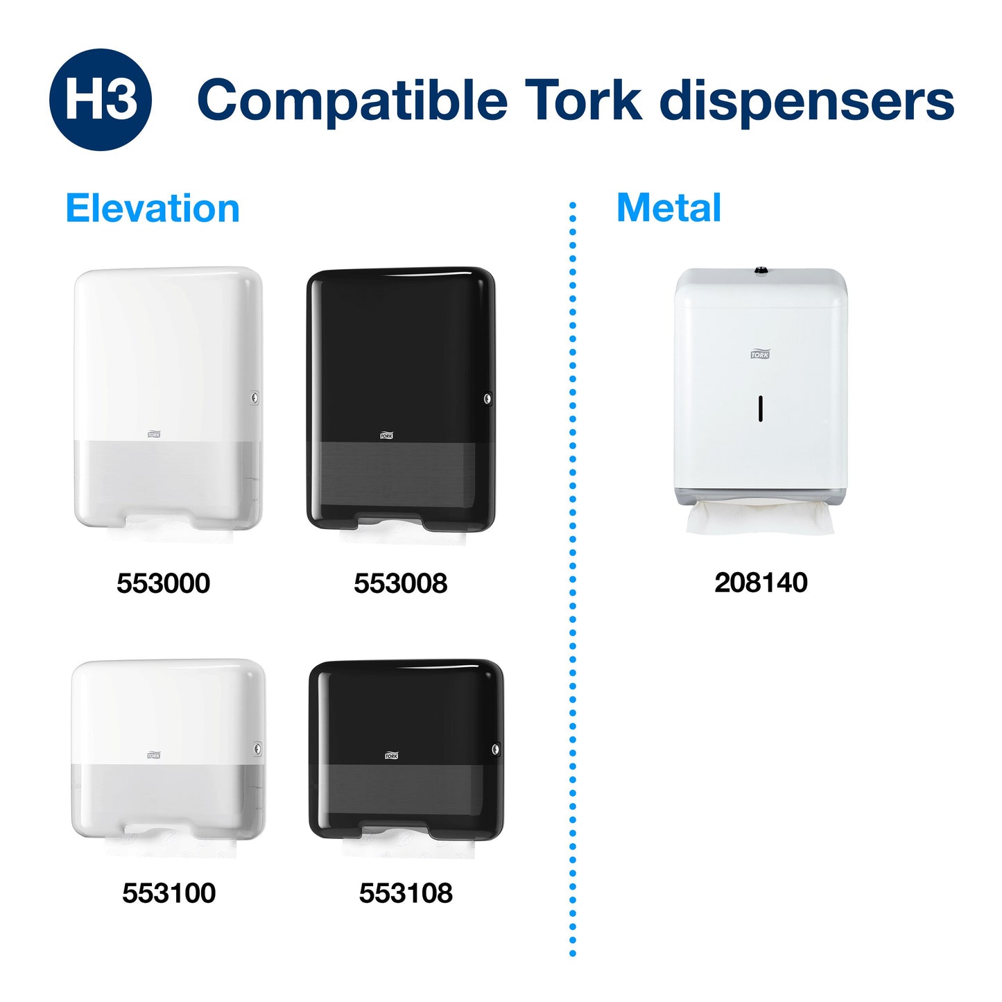 Tork Singlefold Hand Towels Blue H3, Advanced, Embossed, 15 x 250 Sheets, 290186 - 