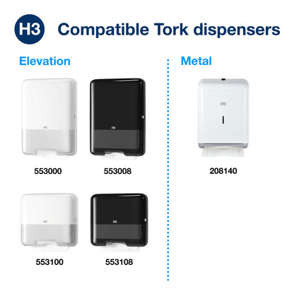 Tork Singlefold Hand Towels Blue H3, Advanced, Embossed, 15 x 250 Sheets, 290186 - 