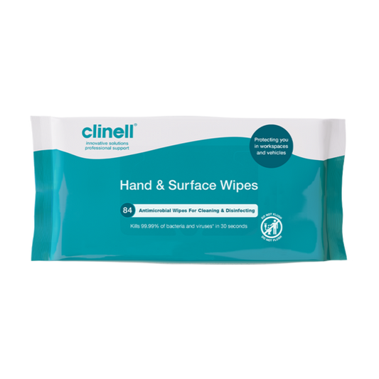 Clinell Hand & Surface Wipes (84 Wipes)