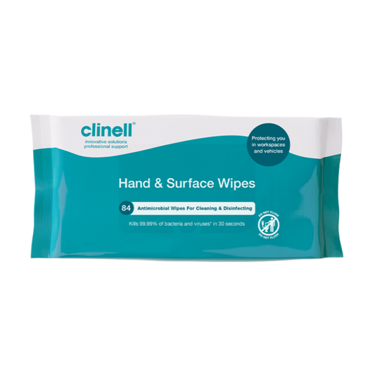 Clinell Hand & Surface Wipes (84 Wipes) - Clinell