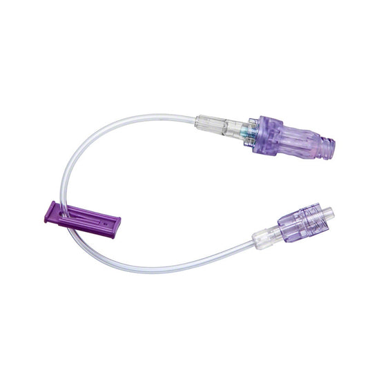 CARESITE® Needleless Connector, 8" Bonded High Pressure Small Bore Extension Set - Box of 100 - 