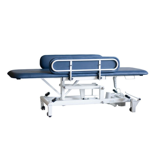 Komfort 1-Section Hydraulic Couch / Changing Table - White Frame/Navy Charcoal - 
