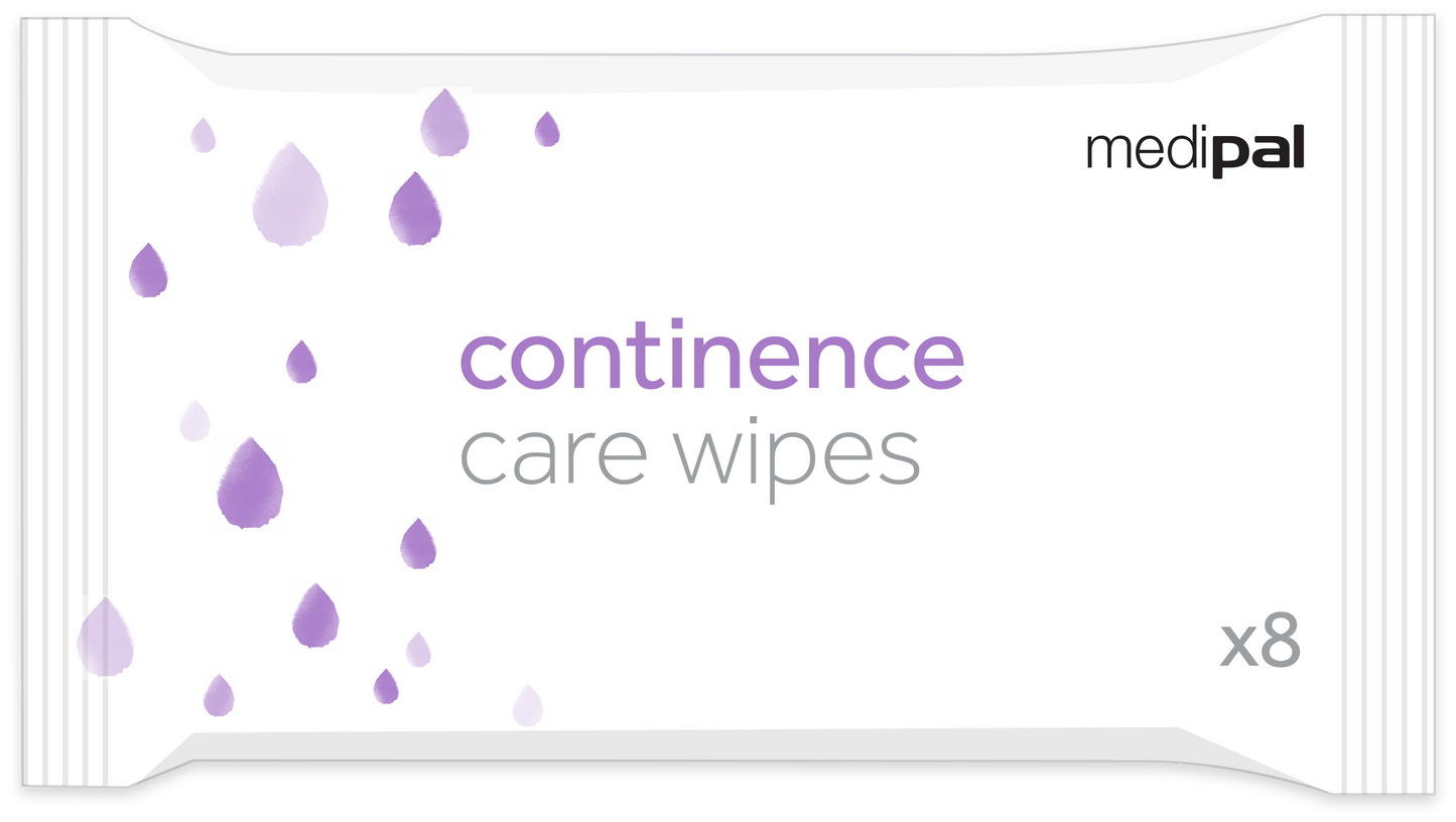 Medipal Wet Continence Patient Wipes with Dimethicone - 8 Wipes