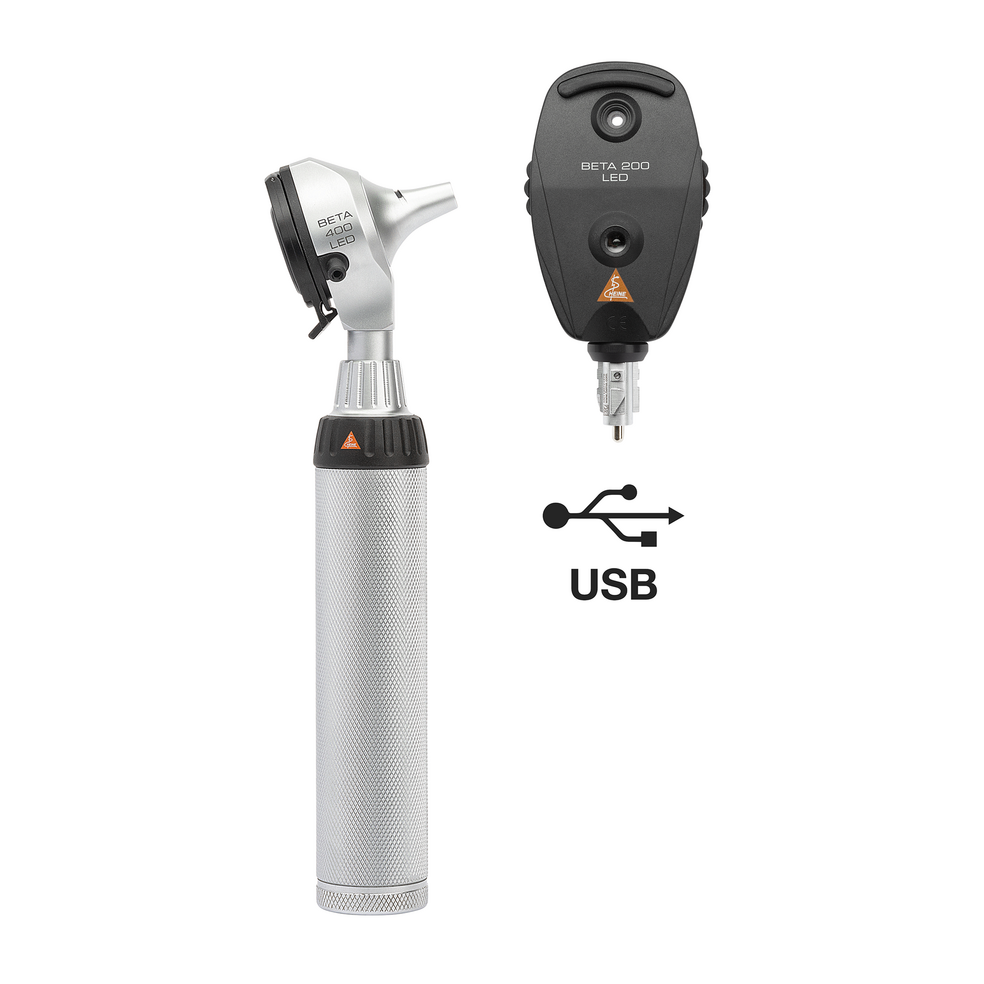 Heine BETA 200 LED Ophthalmoscope + BETA 400 LED F.O. Otoscope - 