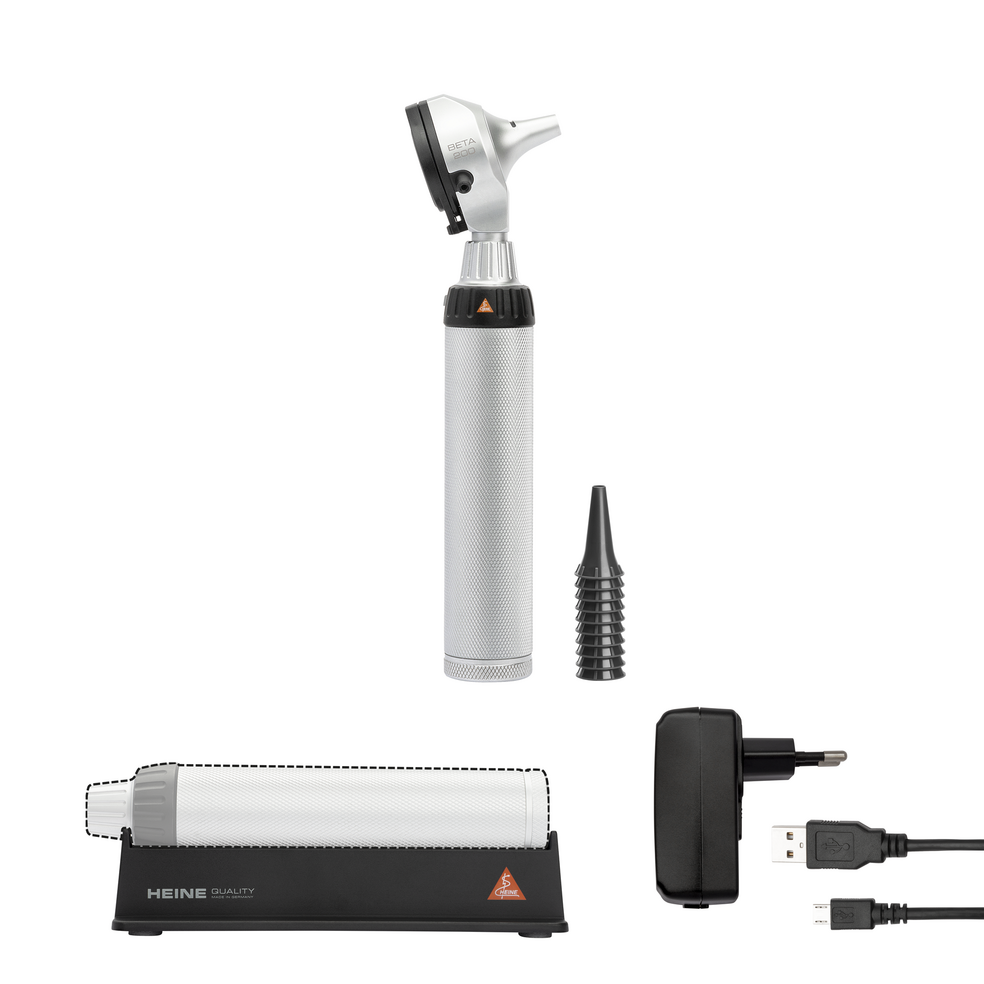 HEINE BETA 200 LED Ophthalmoscope with USB Rechargeable Handle - 