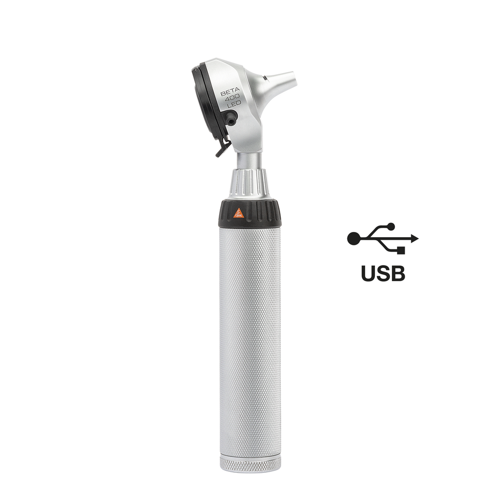 HEINE BETA 400 LED Fibre Optic Otoscope with USB Rechargeable Handle & Cable - 