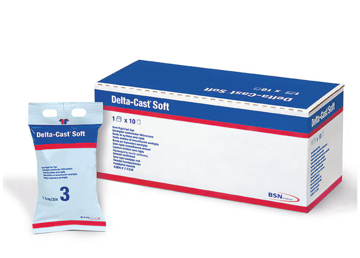 Delta-Cast Soft Casting Tape Soft Blue - 7.5cm - Pack of 10