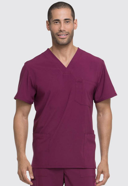 Dickies Male V-Neck Top -  Wine - Medium - Medisave UK