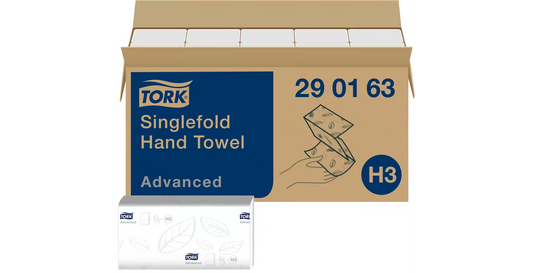 Tork Blue Singlefold Hand Towel 2ply H3 (15x250)