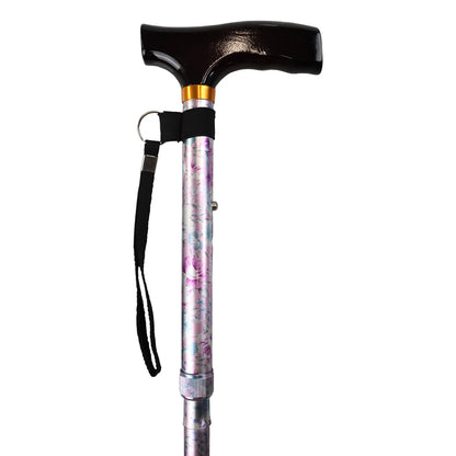 Folding Cane with Strap - 