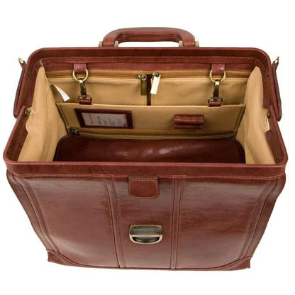 Elite Traditional Doctors Bag - Brown Leather - CLEARANCE