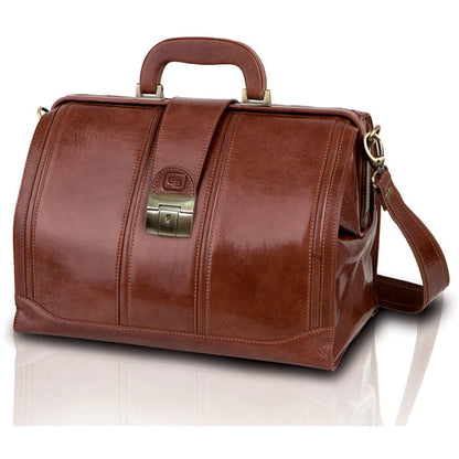 Elite Traditional Doctors Bag - Brown Leather - CLEARANCE
