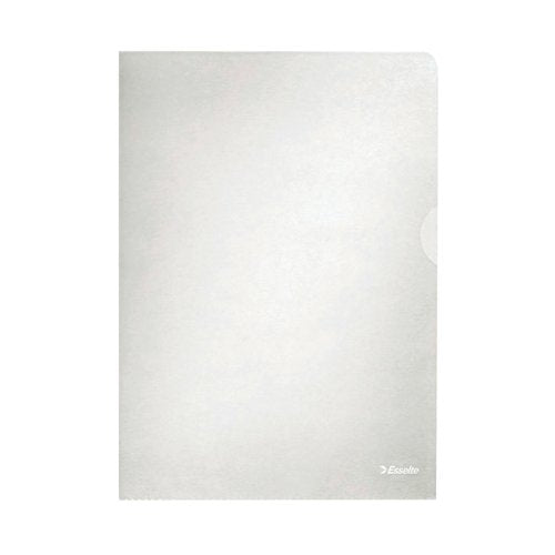 Esselte Embossed Folders A4 Clear (Pack of 100)