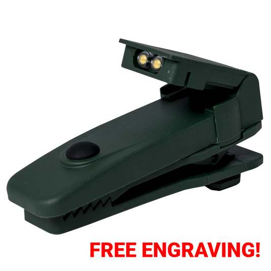 Clip-on Torch With Dual LED - Dark Green