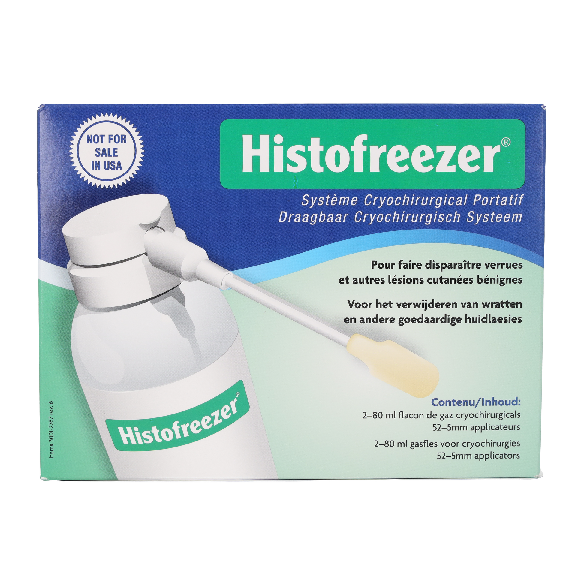 Histofreezer Portable Cryosurgical System - 5mm x 52 Standard Applicators - 2 x 80ml Bottles - Histofreezer