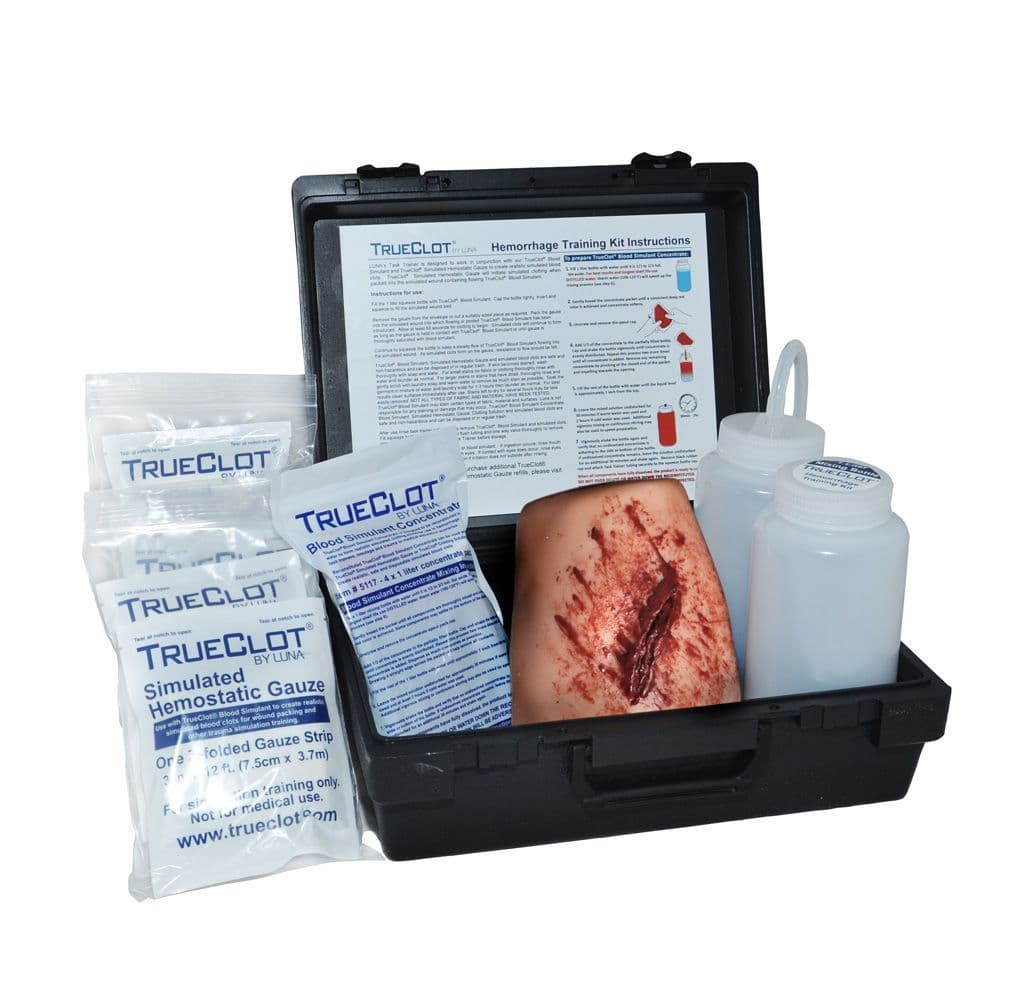 Hemorrhage Control Training Kit - Light Skin Tone Laceration - Z-folded Gauze - 