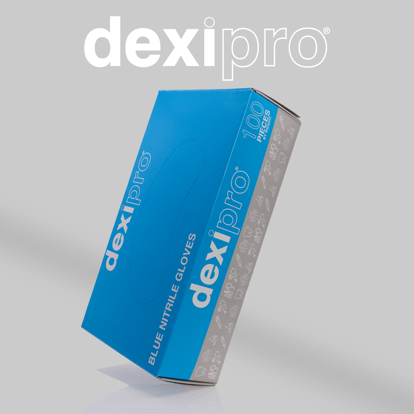 Dexi Pro Blue Nitrile Gloves Powder Free- X-Large - 