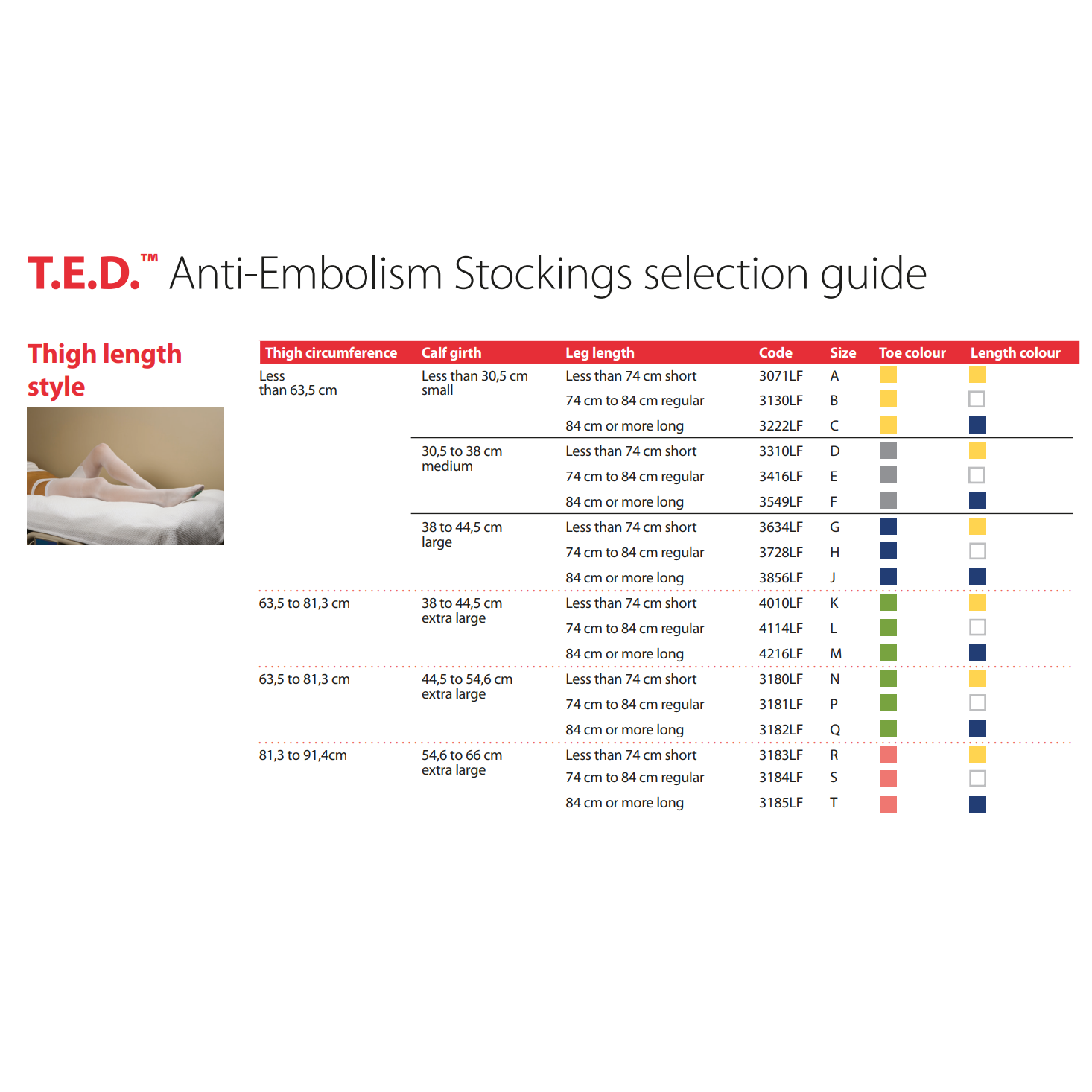 T.E.D.™ Anti-Embolism Stockings - Thigh Length - 1 Pair - 
