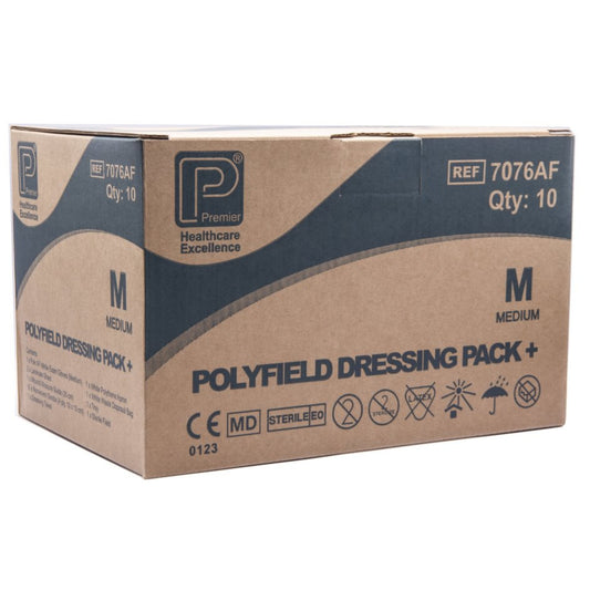 Polyfield Patient Pack Plus (Large gloves) Pack of 10 - 