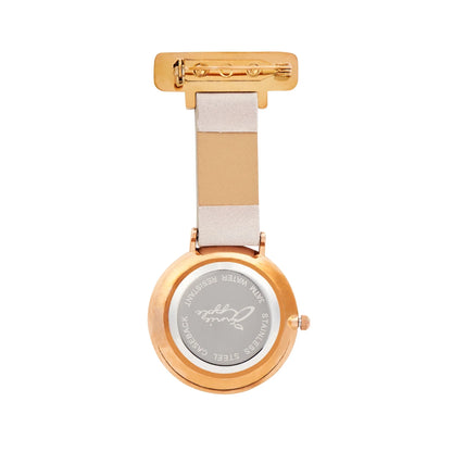 Aurora Ivory/Rose Gold/Grey Leather Fob 35 - 