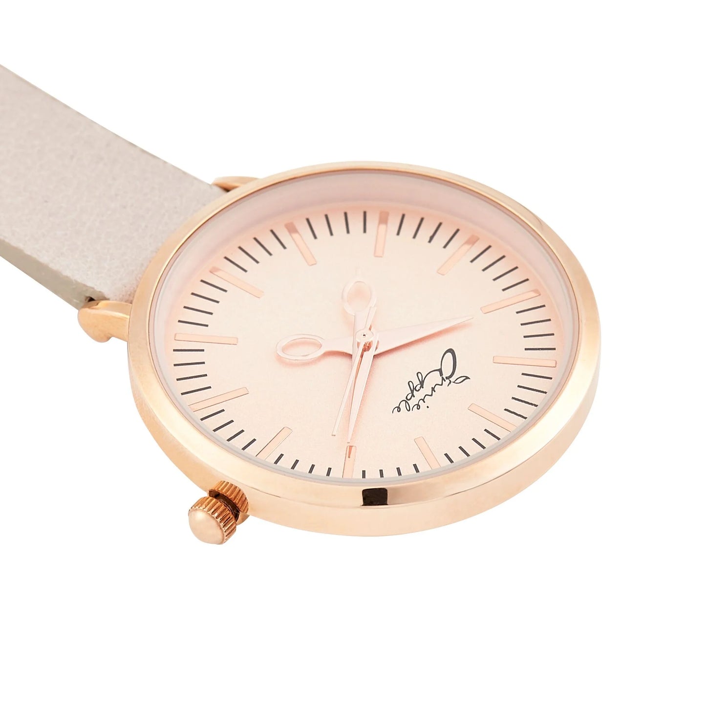 Aurora Ivory/Rose Gold/Grey Leather Fob 35 - 