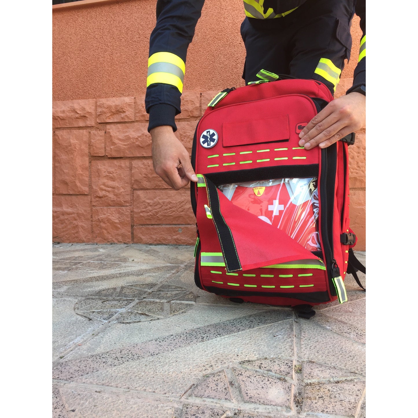 Robust's - Tactical Backpack with Adjustable Inner Layout - Red - 