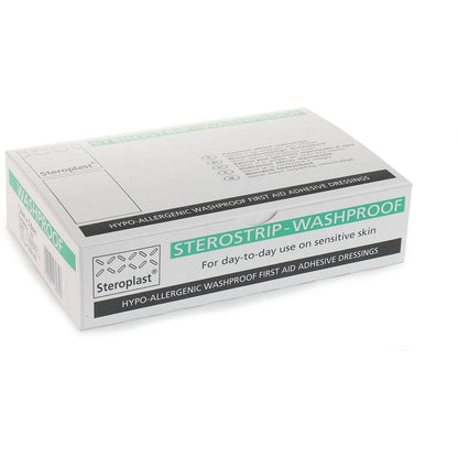 Hypo-Allergenic Sterostrip Washproof Plasters - 6cm x 2cm x 100