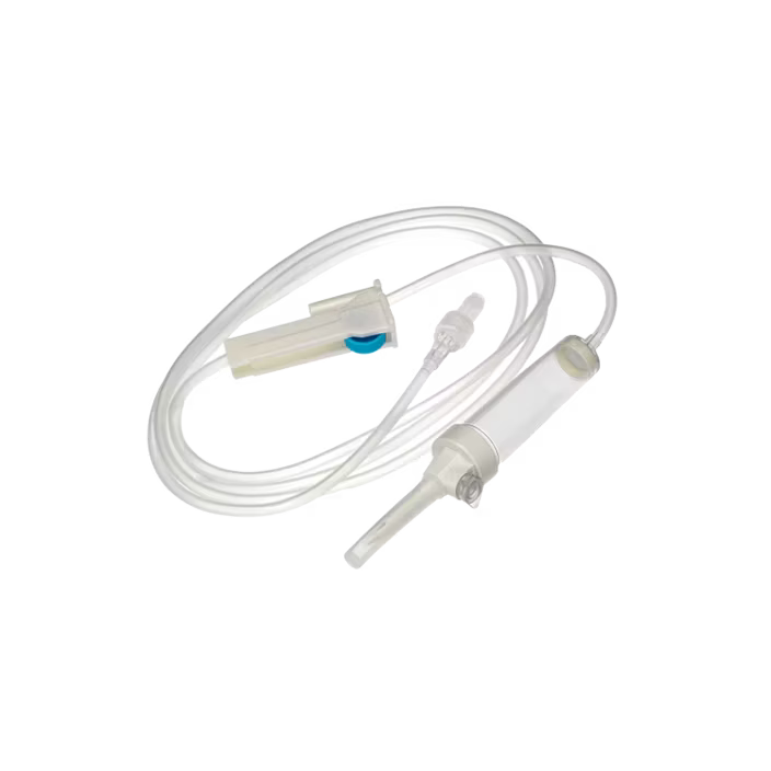 Gravity Set 150cm Straight Tubing with a Fixed Luer-Lock and a Safety Roller Clamp - Box of 250