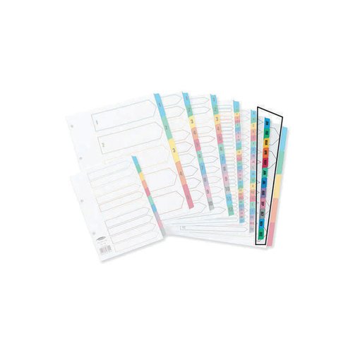 Concord Index A4 January-December White With Multicolour Tabs 02401/CS24 - 