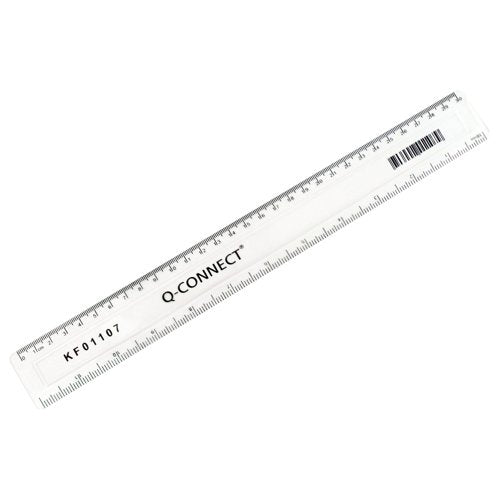 Q-Connect 300mm/30cm Clear Ruler - 
