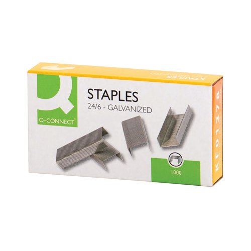 Q-Connect 24/6 Metal Precision Engineered Staples - Pack of 1000 - 