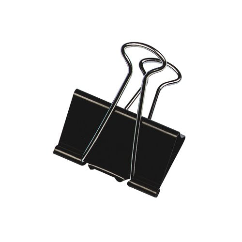 Q-Connect Foldback Clip 19mm Black (Pack of 10)