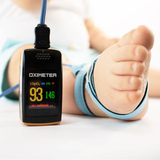 Creative PC-60E Finger Pulse Oximeter With Additional Paediatric Additional Neonatal/Infant Foot Velcro Wrap Sensor - CLEARANCE - ProAct