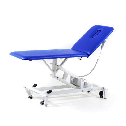 Komfort 2-Section Electric / White Frame / Mid Blue Upholstery - 