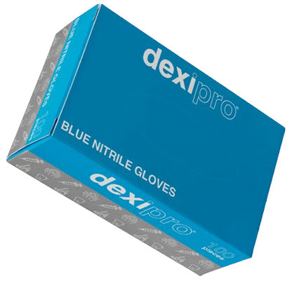 Dexi Pro Blue Nitrile Gloves Powder Free- X-Large - 