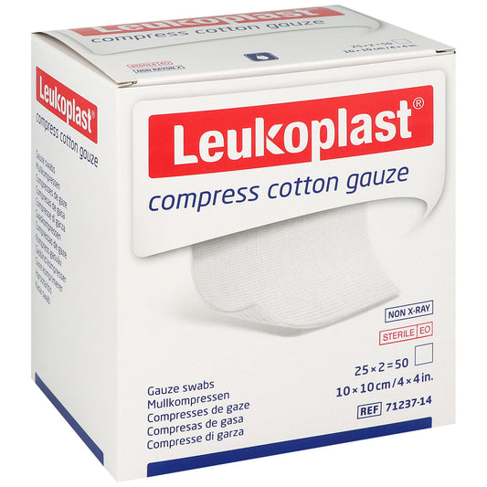 Leukoplast Sterile Supplementary 12 Ply Gauze Swab Pads - 10cm x 10cm - Pack of 5 - Leukoplast